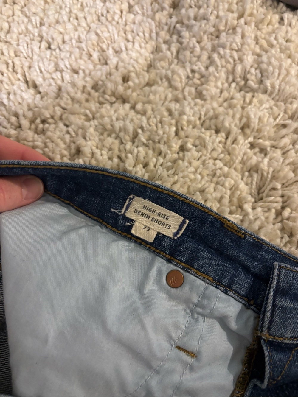 Madewell High Rise Raw Hem Denim Shorts Size 29 - Picture 5 of 8